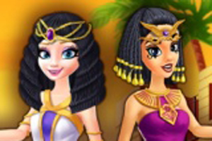Elsa and Jasmine Shopping in Egypt